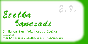 etelka vancsodi business card